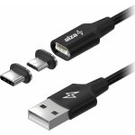 AlzaPower APW-CBMG30020B MagCore 2in1 USB-A to Micro USB/USB-C, 60W, 2m, černý – Zboží Živě