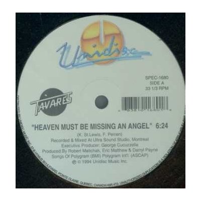 Tavares - Heaven Must Be Missing An Angel More Than A Woman LP – Zboží Mobilmania