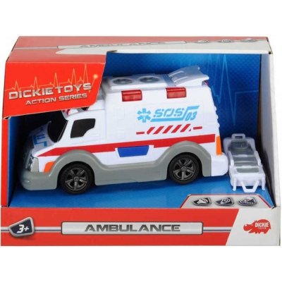 Dickie Auto ambulance 15 cm sanitka bílá na baterie Světlo Zvuk — Heureka.cz