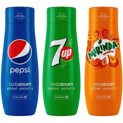 SodaStream Pepsi 440 ml + 7 Up 440 ml + Mirinda 440 ml – Zboží Mobilmania