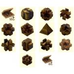 Philos Sada 12 hlavolamů v dřevěném kufříku – Zboží Dáma