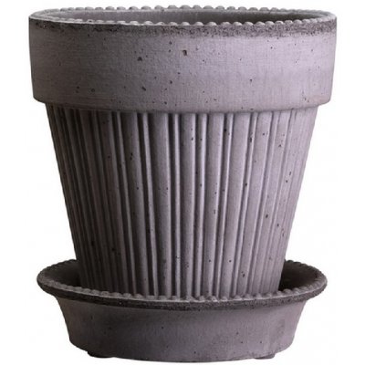 Květináč Simona s podmiskou Raw Grey 18 cm Bergs Potter – Hledejceny.cz