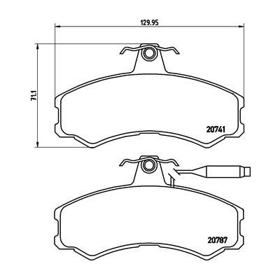 Sada brzdových destiček, vždy 4 kusy v sadě BREMBO P 23 022 (P23022) | Zboží Auto