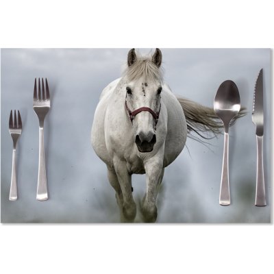 Sablio prostírání Bílý kůň 3 40x30cm – Zboží Mobilmania