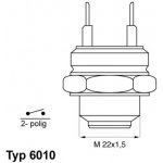 WAHLER Teplotní spínač, větrák chladiče 6010.95D – Zboží Mobilmania