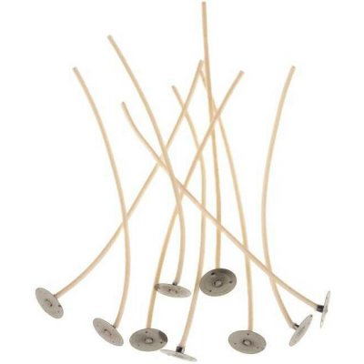Povoskovaný bavlněný knot na svíčky s plíškem 12cm - sada 10ks | Knoty na svíčky | Knoty pro výrobu svíček – Sleviste.cz