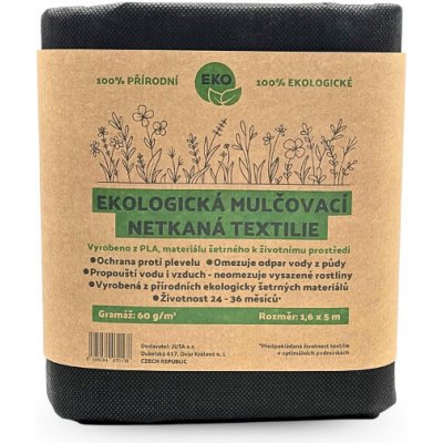 AgroBio netkaná textilie ekologická 1,6 x 5 m 60 g/m² černá – Zboží Dáma