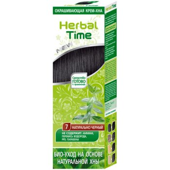 Henna Herbal Time přírodní barva na vlasy černá 7 75 ml