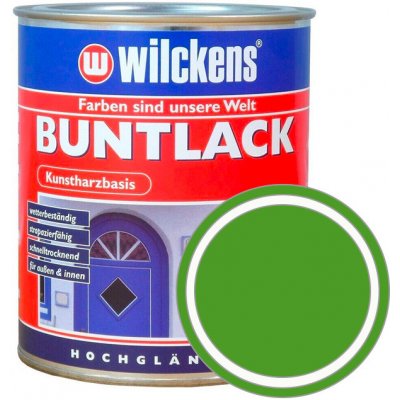 WILCKENS Syntetická vrchní barva v lesku BUNTLACK HOCHGLAENZEND 750 ml RAL 6018 - zelenožlutá – Zbozi.Blesk.cz