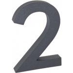 Domovní číslo - 2, ANTRACIT 3D, 100 mm - RICHTER CZECH RN.100LV.2.AL.AM.3D – Hledejceny.cz