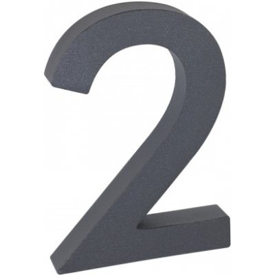 Domovní číslo - 2, ANTRACIT 3D, 100 mm - RICHTER CZECH RN.100LV.2.AL.AM.3D – Hledejceny.cz