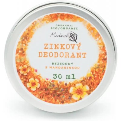 Medarek Bio zinkový deodorant bezsodý s vůní mandarinky 15 ml – Zboží Mobilmania