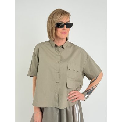BURRO Khaki košile BIANCA Khaki – Zboží Mobilmania