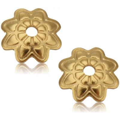 Kaplík kytička 8mm chirurgická ocel zlatá galvanizace - Obsah balení 10 ks KA 010b-1 – Hledejceny.cz