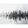 Tapety WEBLUX Fototapeta papír Digital cityscape with dots creating modern urban skyline - 796484552 , 360 x 266 cm