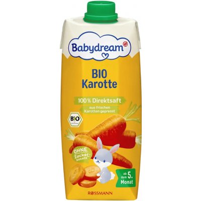 Babydream BIO 100% mrkvová šťáva 500 ml – Zboží Dáma