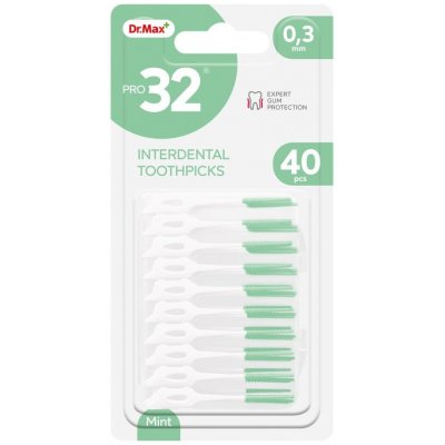 Dr. Max PRO32 Interdental Toothpicks 0,3 mm mezizubní párátko 40 ks – Hledejceny.cz