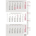 Nástěnný Helma Tříměsíční šedý s poznámkami 2026 – Sleviste.cz