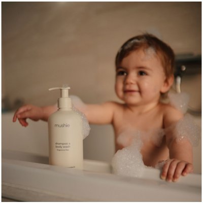 MUSHIE Organic Baby šampón na tělo a vlásky 400 ml – Zbozi.Blesk.cz