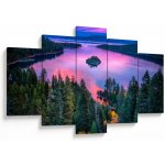 Obraz - Jezero Tahoe, Sierra Nevada, Kalifornie, USA, pětidílný 150x105 cm – Hledejceny.cz