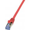 síťový kabel Logilink CQ3014S Patch, Cat.6A 10G S/FTP PIMF PrimeLine, 0,25m, červený