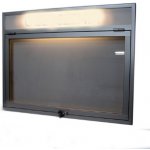 Expoint závěsná vitrína s úzkým profilem s informačním proužkem 4 x A4, 560 x 920 x 69 mm – Zboží Živě