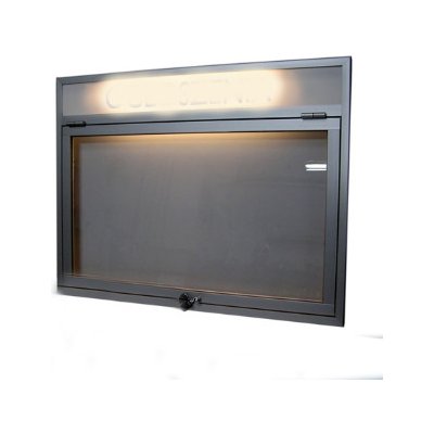 Expoint závěsná vitrína s úzkým profilem s informačním proužkem 4 x A4, 560 x 920 x 69 mm – Zboží Živě