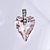 Přívěsky Čištín Stříbrný přívěšek s krystalem Swarovski rosaline heart pendant, srdce, P 1408