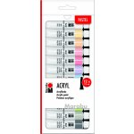 akrylové barvy Marabu Acrylic Paints 12 x 12 ml pastelové barvy – Hledejceny.cz