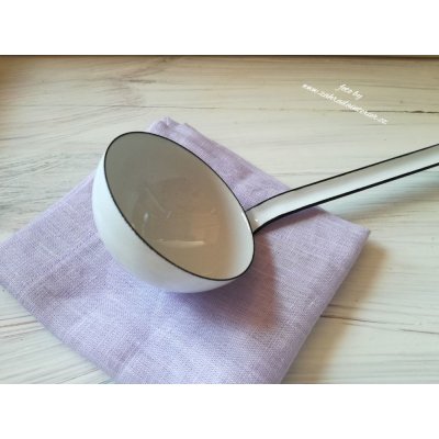 Naběračka Riess smaltovaná bílá různé velikosti B: průměr 8 cm – Zboží Dáma