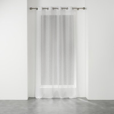 Douceur d'intérieur Závěs na očkách ELEA, 140 x 240 cm, bílo-střibrný – Hledejceny.cz