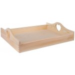 ČistéDřevo Dřevěný servírovací tác se srdíčkem 40x30cm – Zboží Dáma