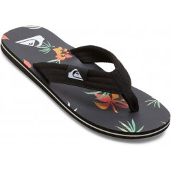 Quiksilver MOLOKAI LAYBACK BLACK ORANGE GREEN pánské žabky