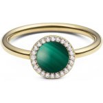 Daniel Wellington pozlacený prsten s malachitem a krystaly Audrey DW0040133 – Sleviste.cz