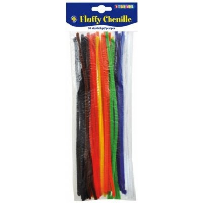 Playbox Chlupaté modelovací drátky 30 cm 50 ks 6 mm základní barvy – Hledejceny.cz