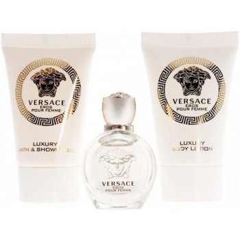 Versace Eros pour Femme EDP 5 ml + sprchový gel 25 ml + tělové mléko 25 ml dárková sada