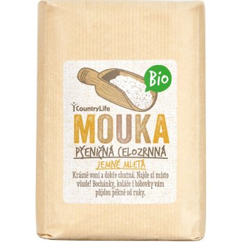 Country Life Bio mouka pšeničná celozrnná jemně mletá 1 kg