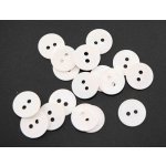 Dírkový knoflík - prádlový - mandlovací - bílý - průměr 1,5 cm – Zboží Dáma