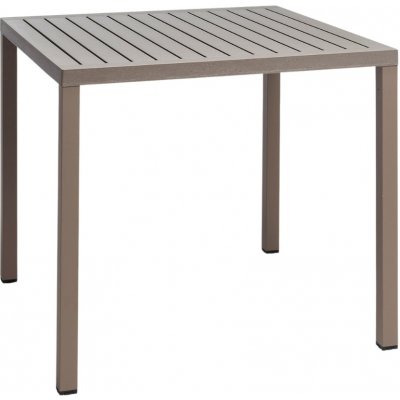 Nardi Šedo hnědý plastový zahradní stůl Cube 80 x 80 cm – Hledejceny.cz