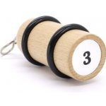 Přívěsek na klíče Dřevěná hotelová KH GV přírodní buk zlaté kolečko – Zbozi.Blesk.cz