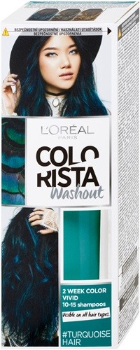 L'Oréal Colorista Washout vymývající se barva na vlasy Turquoise 2 Week  Color Vivid 10-15 Shampoos 80 ml od 140 Kč - Heureka.cz