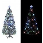 vidaXL Umělý vánoční stromek se stojanem a LED 150 cm optické vlákno – Hledejceny.cz
