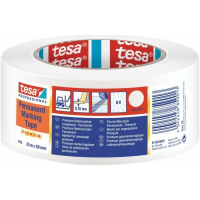 Tesa Tesaflex značkovací páska 33 m x 50 mm bílá – Hledejceny.cz