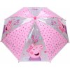 Deštník Peppa Pig 0348 tdeštník průhledný růžový tyrk. ruk.