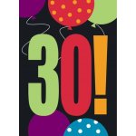 Pozvánky Happy Birthday Cheer 30. let UNIQUE