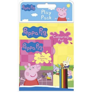 Prasátko Peppa 2in1 balení omalovánek Velké a malé s pastelkami