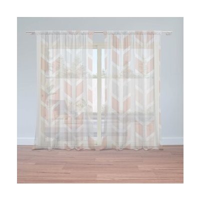 Sablio Záclony Světlé kosodélníky: 2ks 150x250cm – Hledejceny.cz
