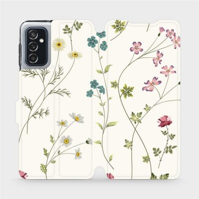 Pouzdro Mobiwear Flip Samsung Galaxy M52 5G - MD03S Tenké rostlinky s květy