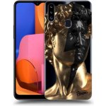 Pouzdro Picasee silikonové Samsung Galaxy A20s - Wildfire - Gold čiré