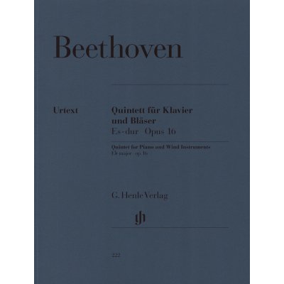 Ludwig van Beethoven Quintet E flat major op. 16 noty na housle, violu, violoncello, klavír – Zbozi.Blesk.cz